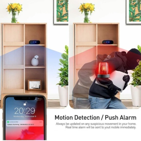 Spy Camera WiFi Hidden Wireless Night Vision Security Nanny Cam HD 1080P Alarm - Picture 6 of 9